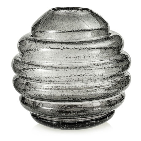 Przejdź do produktu Ekskluzywny ręcznie robiony Wazon szklany na kwiaty czarny HANDMADE 30cm