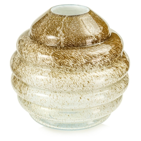 Przejdź do produktu Ekskluzywny ręcznie robiony Wazon szklany na kwiaty brązowy HANDMADE 30cm