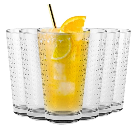 Przejdź do produktu TG TURID Trójkąty ozdobne szklanki wysokie 360ml 6szt