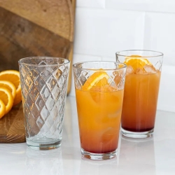 TG LOTTE Romby ozdobne szklanki wysokie 370ml 6szt