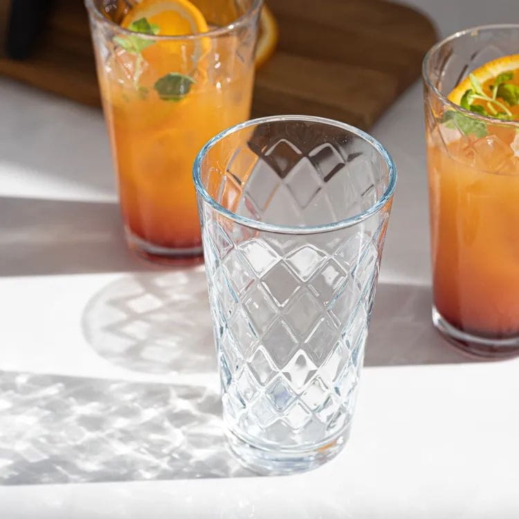 TG LOTTE Romby ozdobne szklanki wysokie 370ml 6szt