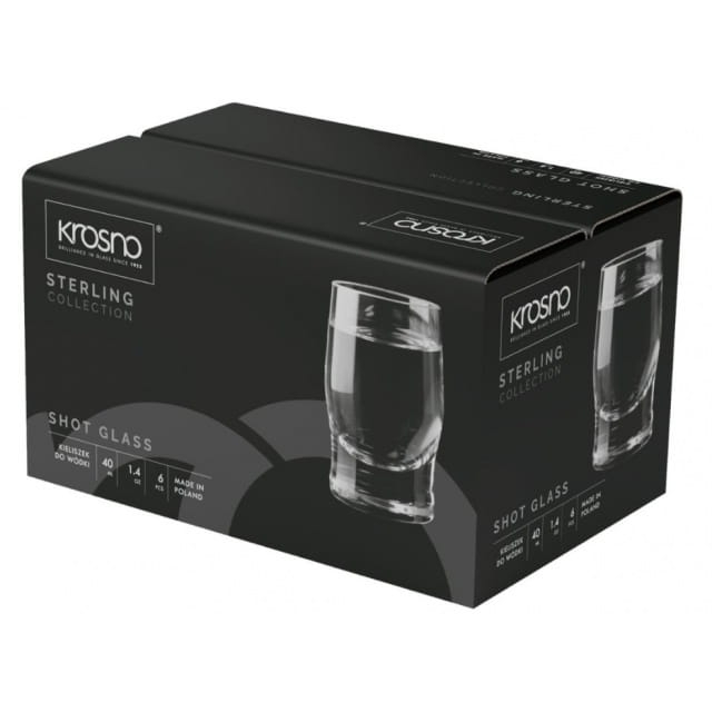 Kieliszki do likieru nalewek wódki Krosno STERLING SHOT 40ml 6szt.
