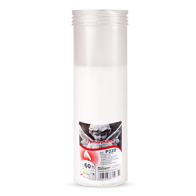 Wkład do zniczy parafinowy Zniczplast 18cm | ~60h | 220g
