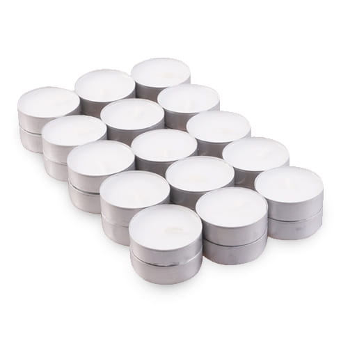 Podgrzewacze białe BEZZAPACHOWE Tealights a'30 Zniczplast 30szt
