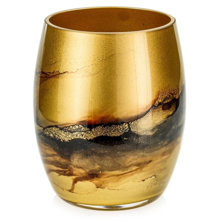 Ekskluzywny ręcznie robiony wazon na kwiaty VanderGroff 20cm VG20x16/GOLD