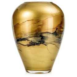 Ekskluzywny ręcznie robiony wazon na kwiaty VanderGroff 27cm VG27/GOLD
