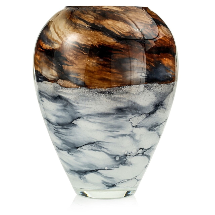 Ekskluzywny ręcznie robiony wazon na kwiaty VanderGroff 33cm VG33/SAND