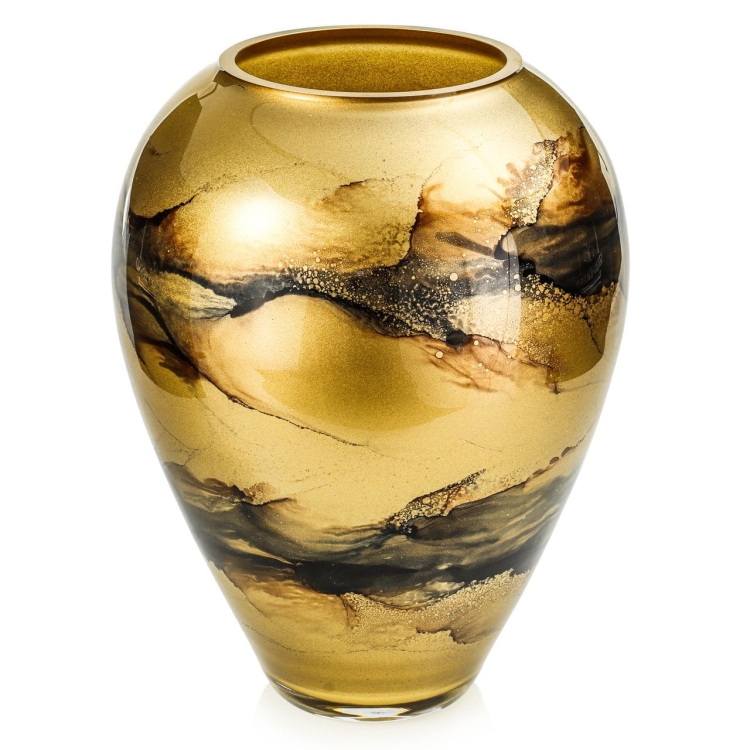 Ekskluzywny ręcznie robiony wazon na kwiaty VanderGroff 33cm VG33/GOLD
