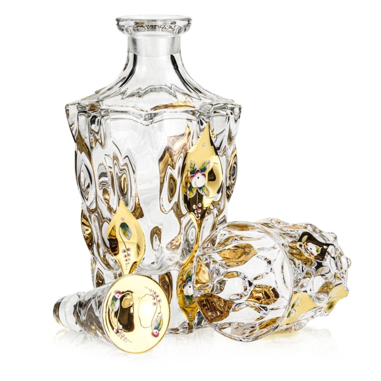 Ekskluzywny zestaw do whisky SAMBA Harmony GOLD 6+1 w skrzynce z GRAWEREM