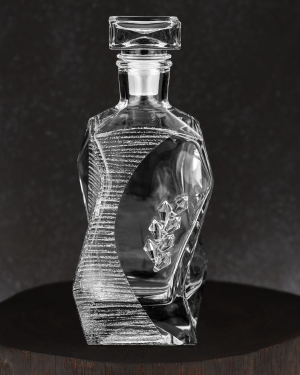 Ekskluzywny komplet do whisky stylizowany na Swarovski Glamour karafka 7K + szklanki 5K