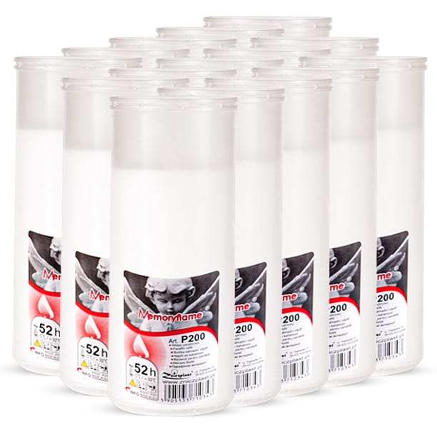 Wkłady do zniczy parafinowe Zniczplast 14cm | ~52h | 200g - 15szt