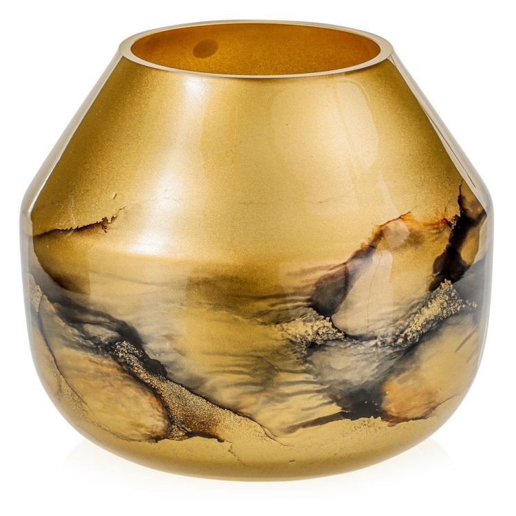 Ekskluzywny ręcznie robiony wazon na kwiaty VanderGroff 22cm VG22/GOLD