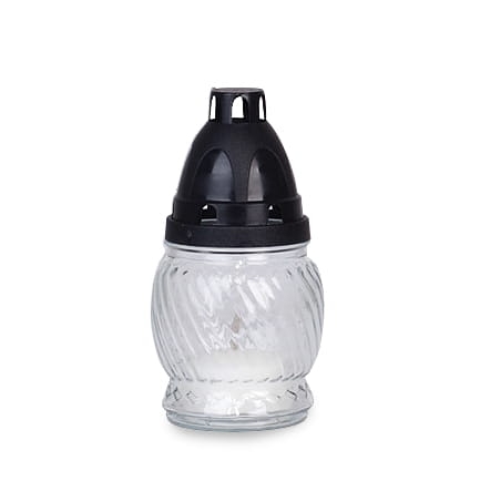 Znicze szklane bezbarwne Zniczplast 13 cm / ~6-8h / 25g - 10szt