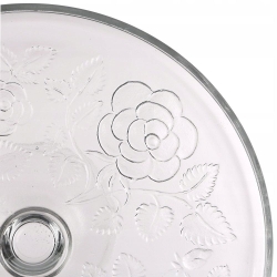Szklana tortownica, patera na nóżce, na tort ciasto EDWANEX Rose 31cm