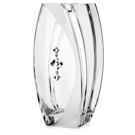 Przejdź do produktu Wazon szklany na kwiaty zdobiony (3K) 32cm