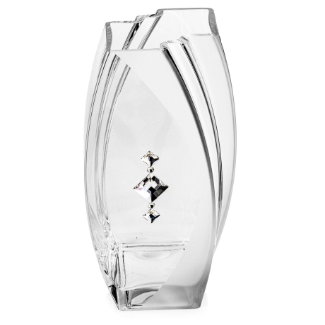 Przejdź do produktu Wazon szklany na kwiaty zdobiony (3K) 32cm