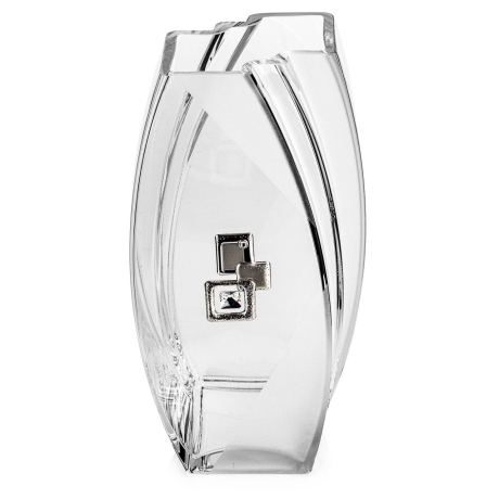 Przejdź do produktu Wazon szklany na kwiaty zdobiony (B705) 32cm