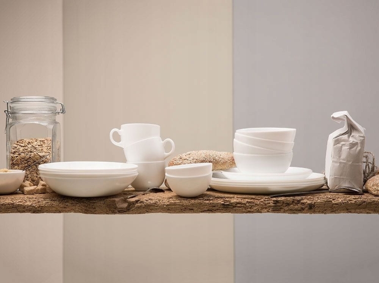 Zestaw kawowy 6 filiżanek ze spodkami do kawy herbaty Luminarc 220ml 12el