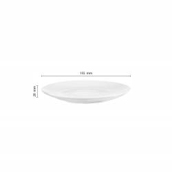 Spodek ceramiczny, talerzyk deserowy podstawka okrągła Glasmark 15,5cm