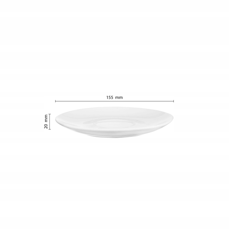 Spodek ceramiczny, talerzyk deserowy podstawka okrągła Glasmark 15,5cm