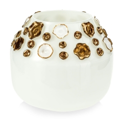 Ekskluzywny ręcznie robiony wazon na kwiaty VanderGroff 22cm VG22W/DWG