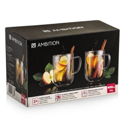Kubek termiczny AMBITION MIA 400ml XXL 2szt