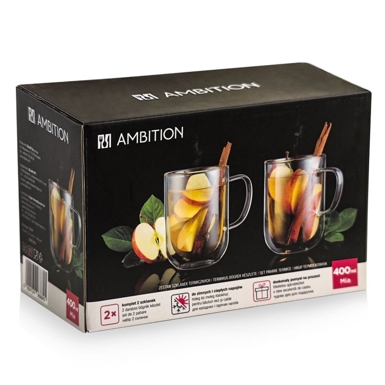 Kubek termiczny AMBITION MIA 400ml XXL 2szt