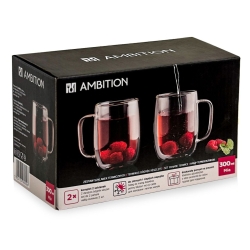 Szklanki kubki termiczne do kawy i herbaty AMBITION MIA 300ml 2szt