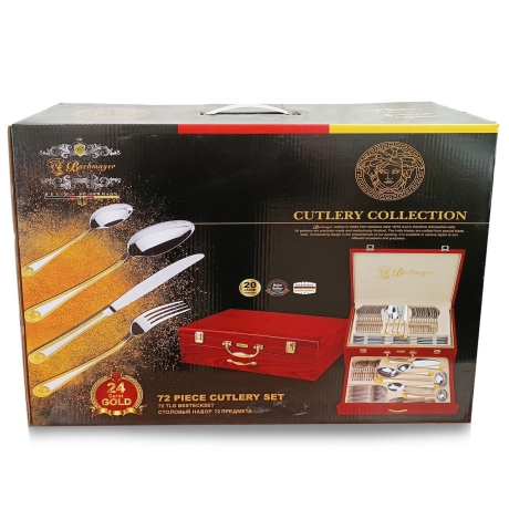 Przejdź do produktu Ekskluzywny komplet Sztućców w walizce 72el dla 12os BACHMAYER BM-7882