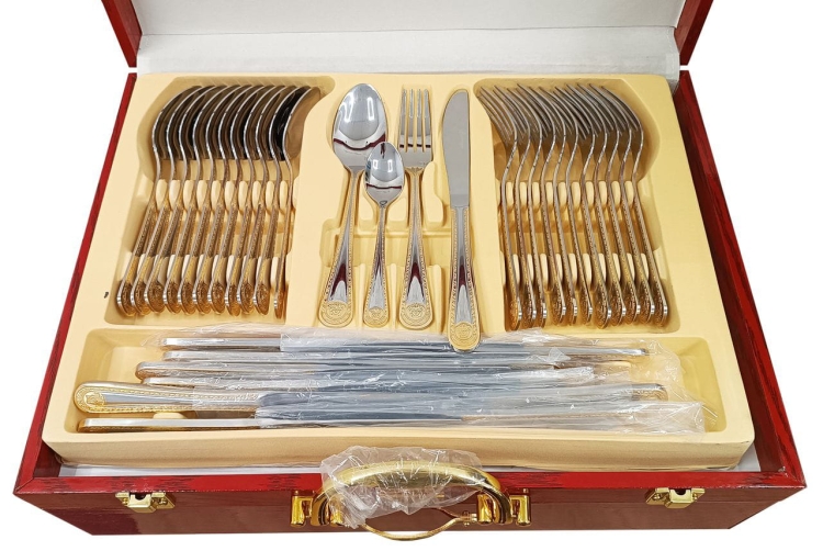 Ekskluzywny komplet Sztućców w walizce72el dla 12os BACHMAYER BM-7882