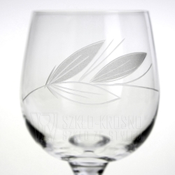 Komplet szkła użytkowego, zdobiony kieliszki + szklanki 36 el. "Listek II"