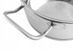 Garnek ze stali nierdzewnej z pokrywką Berretti Gemini 24cm BR-0949