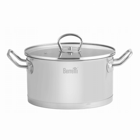 Przejdź do produktu Garnek ze stali nierdzewnej z pokrywką Berretti Gemini 22cm BR-2806