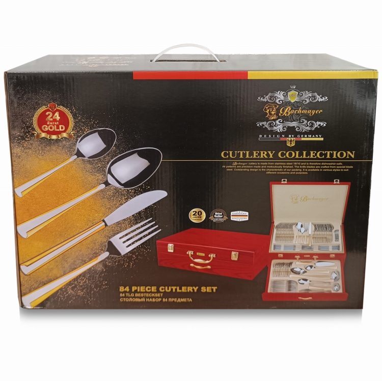 Ekskluzywny komplet Sztućców w walizce72el dla 12os BACHMAYER BM-7480