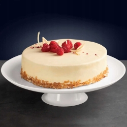 BIAŁA tortownica, patera na nóżce na tort ciasto Ambition LILY 32cm