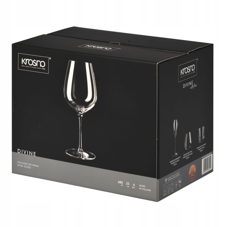 Kieliszki do wina czerwonego KROSNO DIVINE 680ml 6 szt