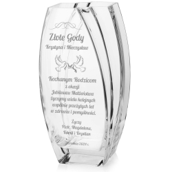 Wazon dekoracyjny na kwiaty 32cm z grawerem, na ślub, podziękowania, rocznicę (412)