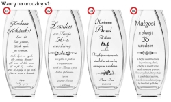 Wazon z grawerem (412) - wzory urodzinowe v1