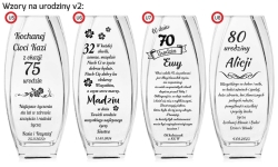 Wazon z grawerem (412) - wzory urodzinowe v2