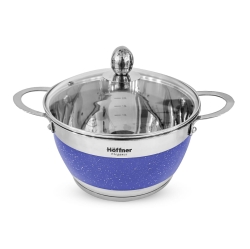 Zestaw garnków ze stali nierdzewnej Hoffner 6 el HF-4452 Niebieski