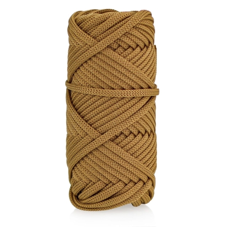 Przejdź do produktu Sznurek POLIESTROWY Płaski do rękodzieła makramy Whisky 5mm 20m