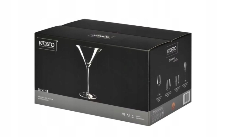 Kieliszki do martini drinków KROSNO Divine 170/250 ml 6szt