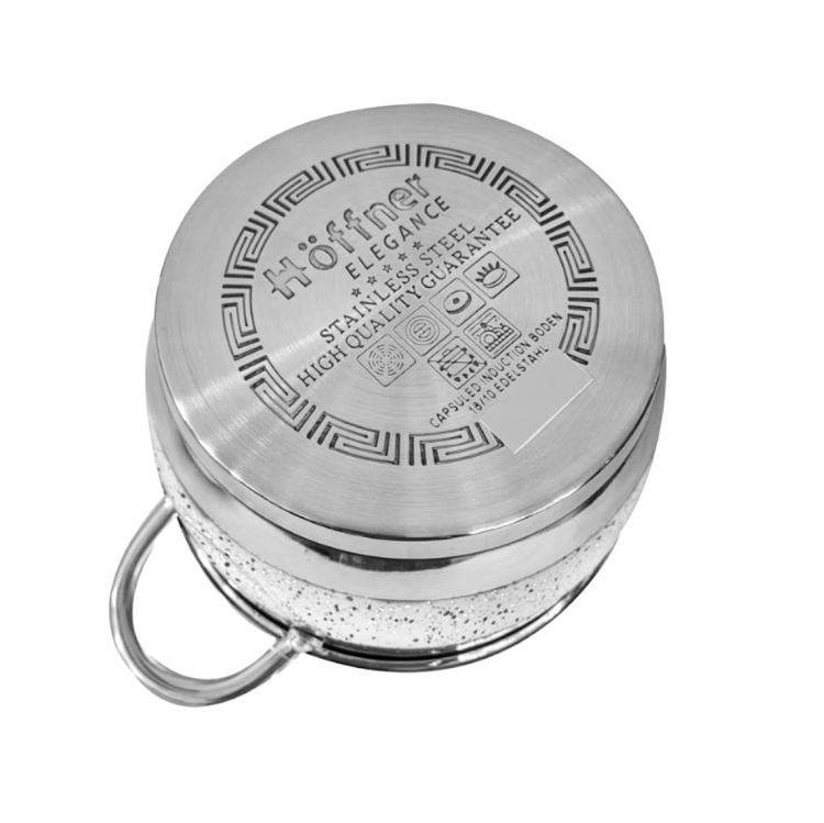 Zestaw garnków ze stali nierdzewnej Hoffner 6 el HF-4452 Biały