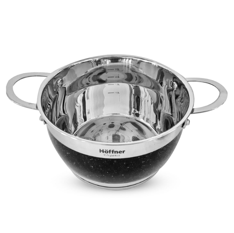 Zestaw garnków ze stali nierdzewnej Hoffner 6 el HF-4452 Czarny