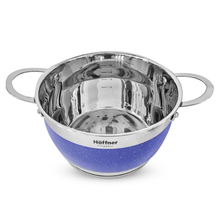 Zestaw garnków ze stali nierdzewnej Hoffner 6 el HF-4452 Niebieski