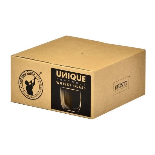 Szklanki niskie do whisky, soku, drinków KROSNO UNIQUE Gentleman 200ml 4szt. (D053)