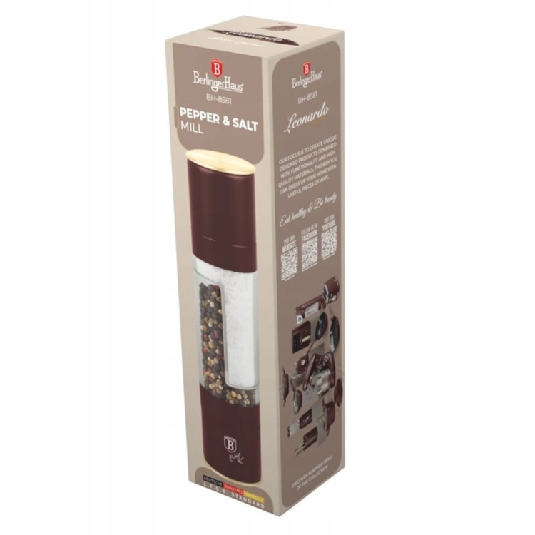 Podwójny młynek ręczny do pieprzu soli Berlinger Haus Leonardo BH-8581