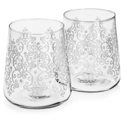 Szklanki do whisky Floral Luxe 380 ml | 2 szt. w pudełku Szklanka.pl