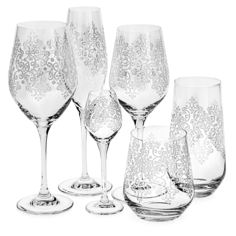 Przejdź do produktu Ekskluzywny zestaw Szklanka.pl Floral Luxe - kieliszki i szklanki 36 el.