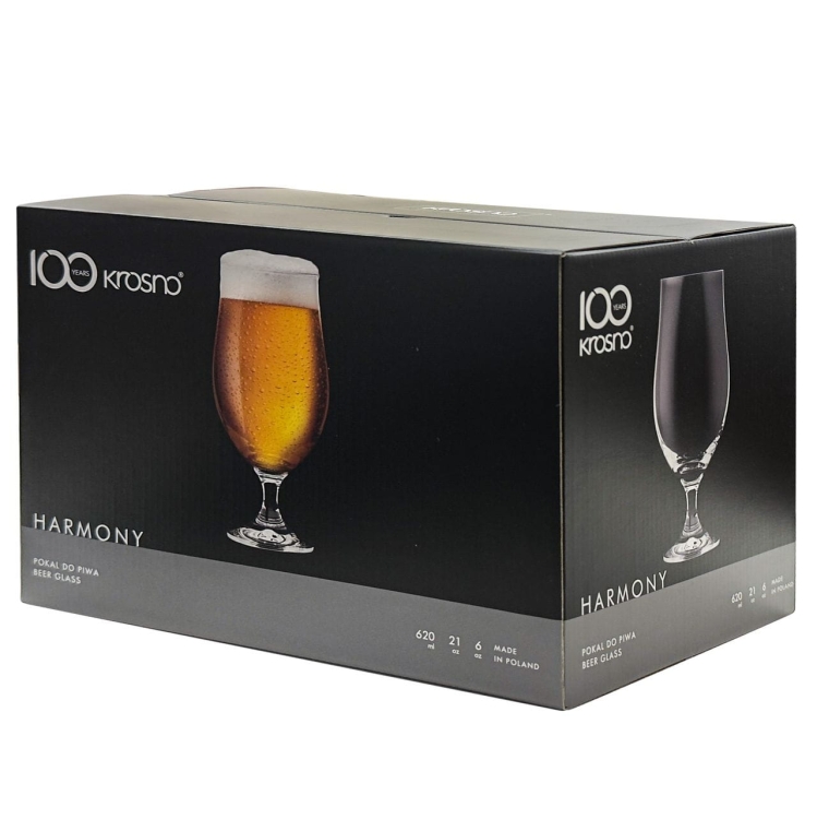 Pokale do piwa LAGER KROSNO Harmony | 500/620 ml | 6 szt.